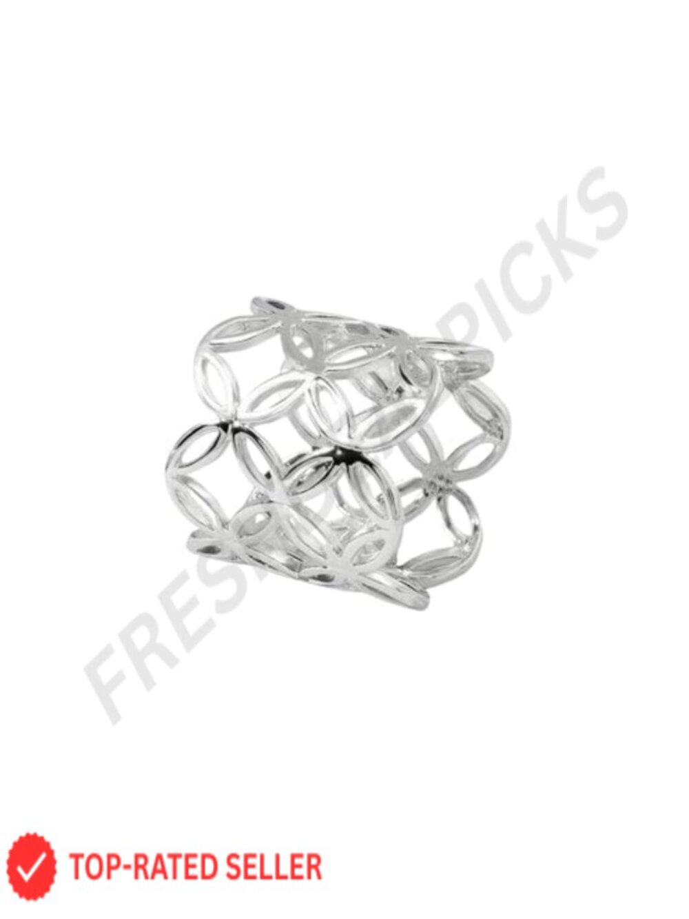 Gold Plated Silver Plated Scarf Ring Slide Clip Floral Buckle Women Accessory